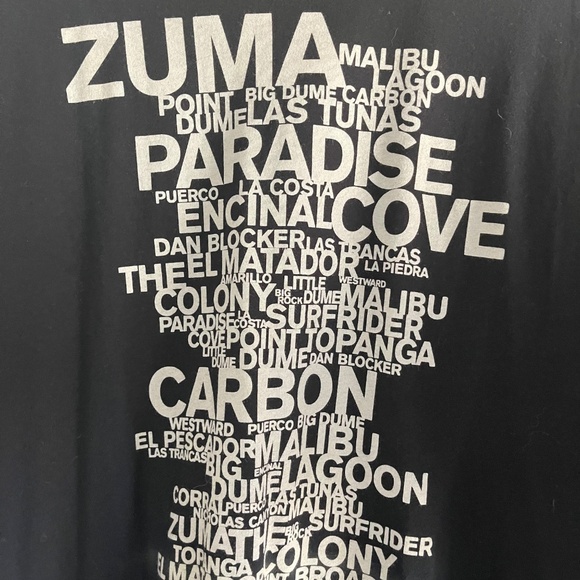 JAMES PERSE BLACK MALIBU BEACH BLACK GRAPHIC TEE ~ SIZE 5 (FITS LIKE XXL) RARE! - Picture 4 of 9